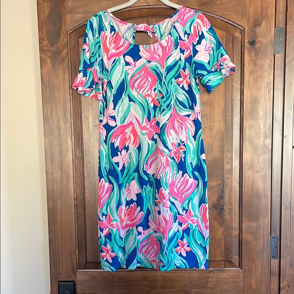 Floral Blue and Pink Dress